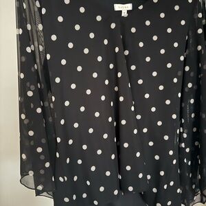 Laura Women's Black Polka Dot Blouse